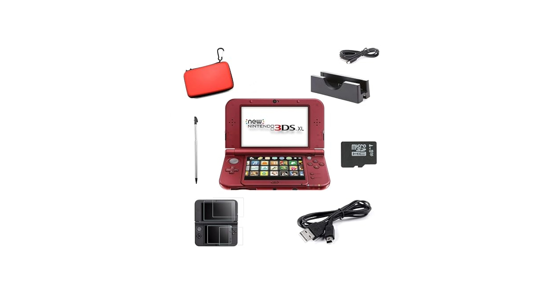 Amazon.com: Nintendo New 3DS XL, Red Premium Bundle (Renewed